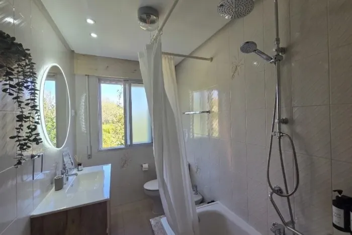 Bathroom with rain shower