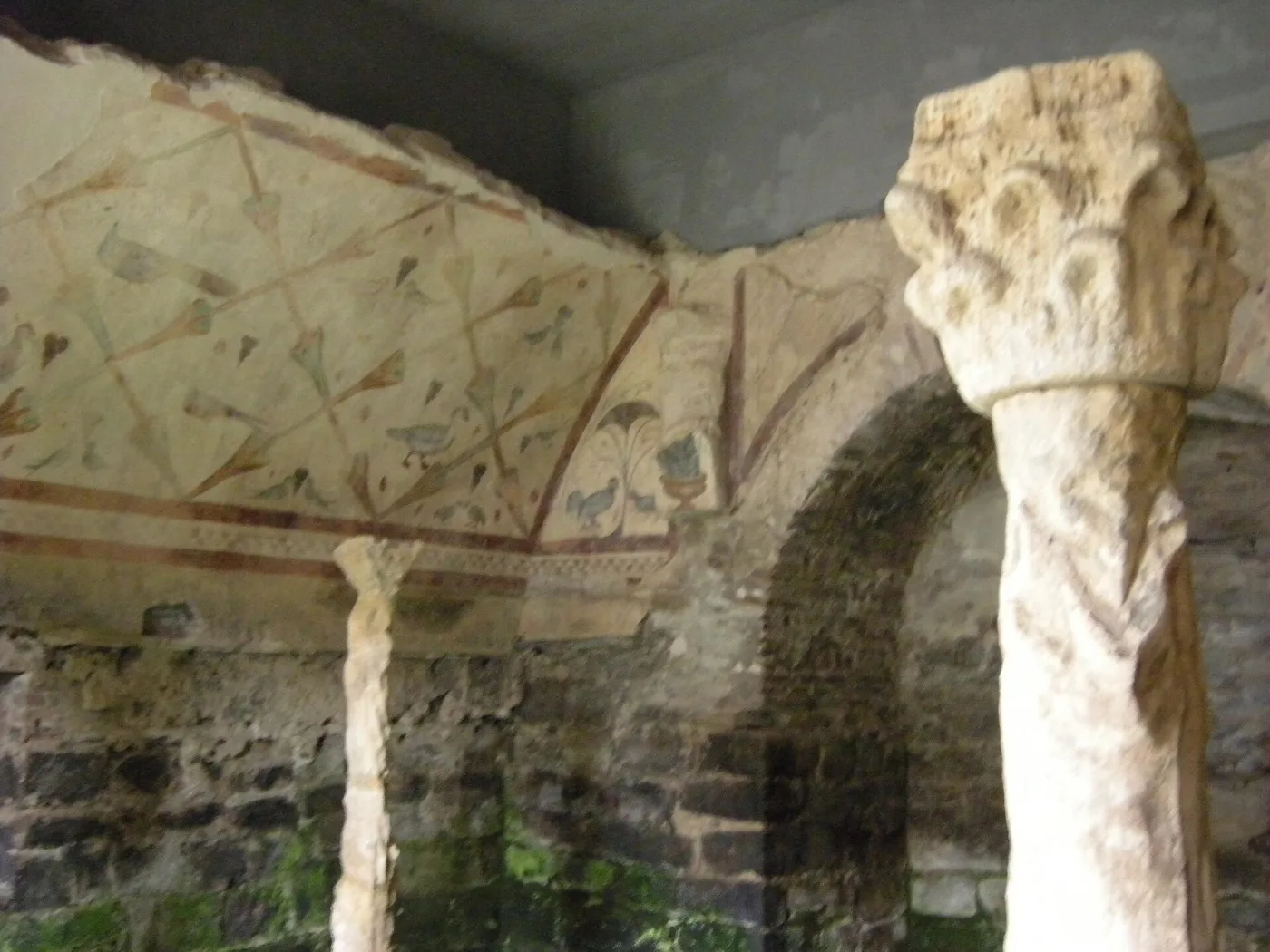 Interior of the Roman temple of Santa Eulalia de Bóveda, near Lugo